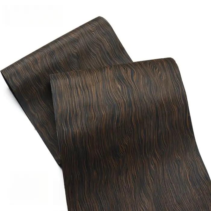 Placage en bois à motif de racine d'ébène 58x250cm, avec Grain incurvé, pour la conception de Surfac