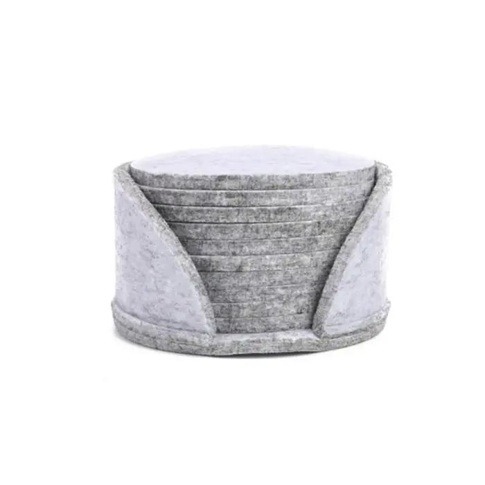 Dessous de verre rond en feutre, protecteur de table à manger, tampon, degré de chaleur, polymères d