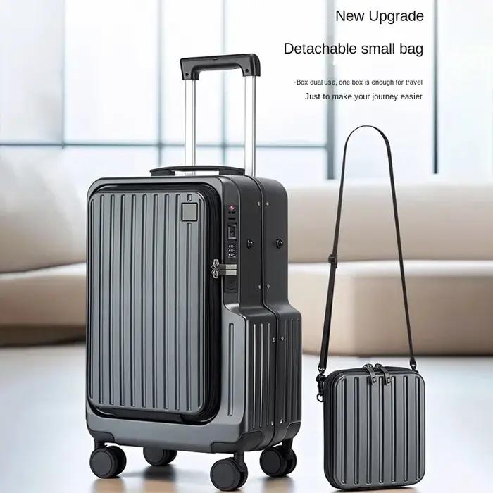 Valise à bagages à main à ouverture frontale, boîtier de chariot multifonctionnel de 20 pouces, cabi