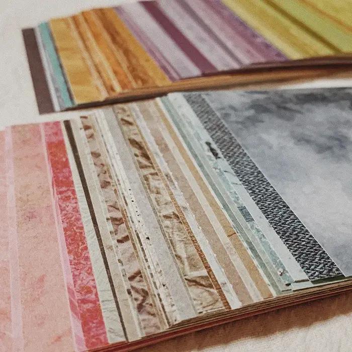 Papier artisanal arc-en-ciel pour collage d'album, matériel de scrapbooking, petit fond de bergame,