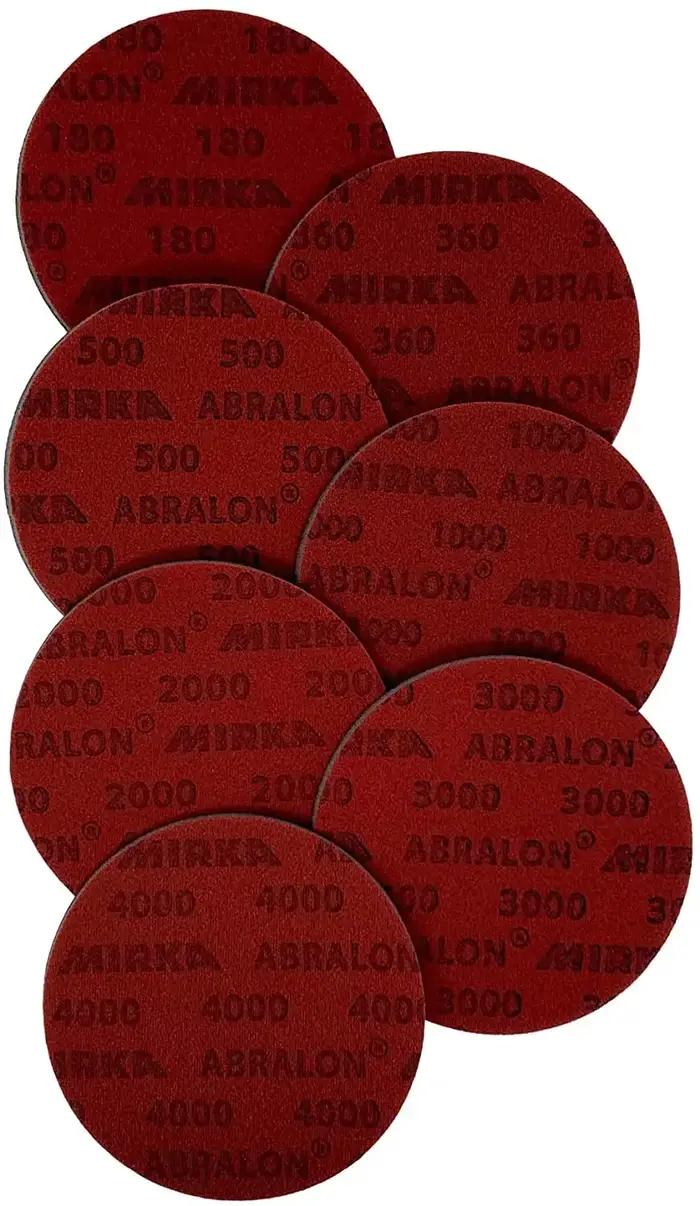 Mirka Abralon 5 pouces éponge papier de verre support en mousse crochet et boucle disques de polissage 125mm disque de p