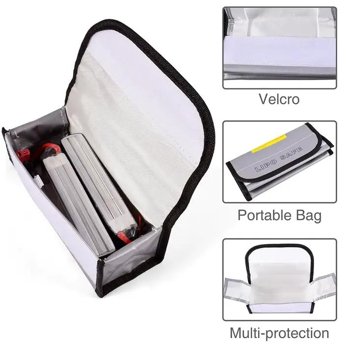 Lipo garde batterie sac de sécurité ignifuge pour RC voiture Drone Batteries voyage stockage charge