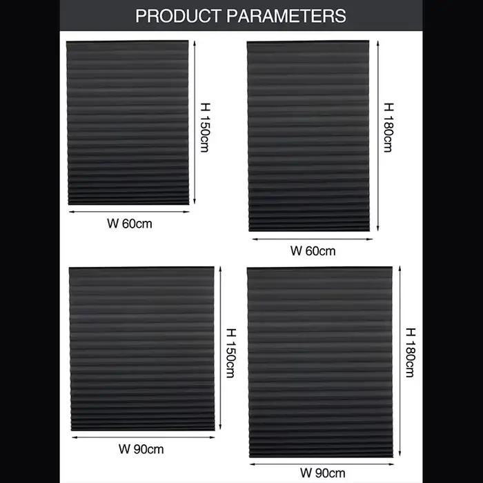 Store occultant pour fenêtre, stores plissés, abat-jour sans fil, filtrage de la lumière, pour salle