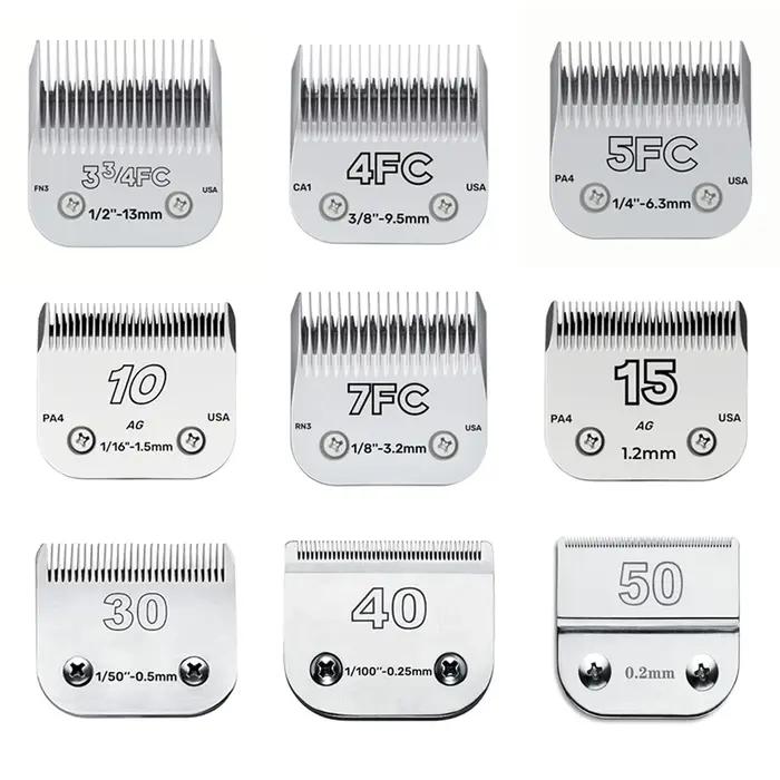 3F 4F 5F 7F 9 # 10 # 30 # 40 # 50 # Lame de tondeuse professionnelle pour animaux de compa
