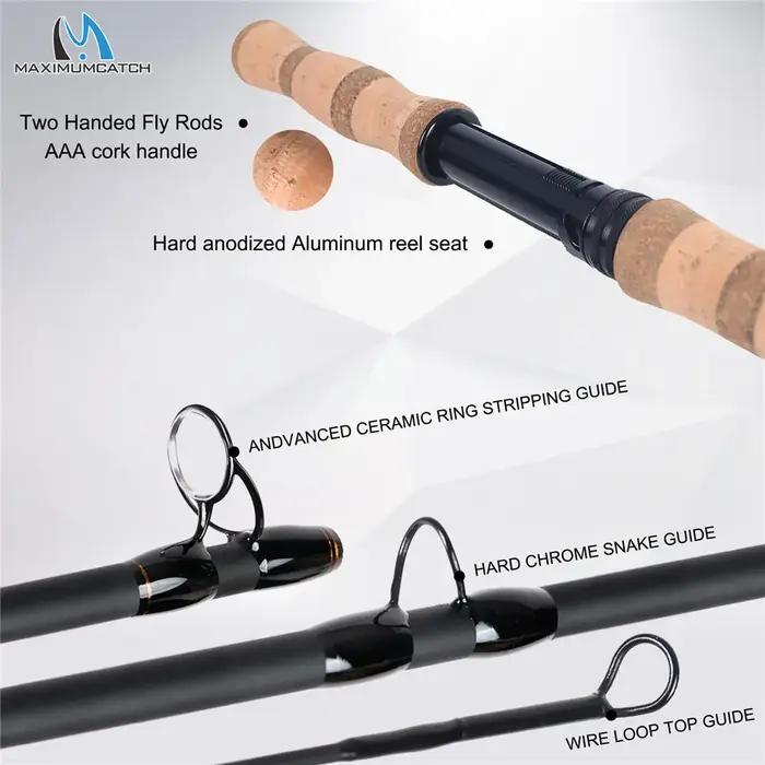 Canne à pêche à la mouche Maximumcatch SkyTouch Switch Spey 11/13/14ft 6-9wt, en fibre de carbone 30