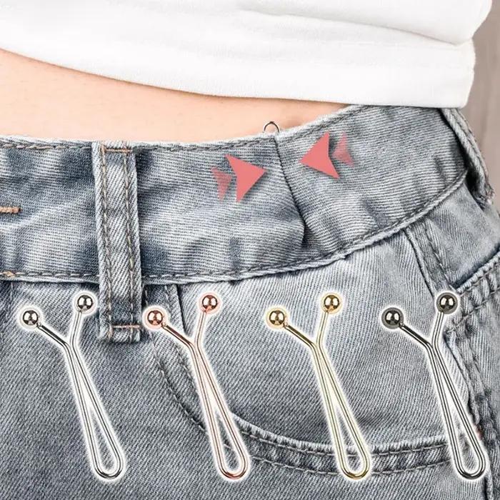 4/10 PIÈCES Accessoires de boucle détachables pour jupes en jean, Clip de manche réglable pour resse
