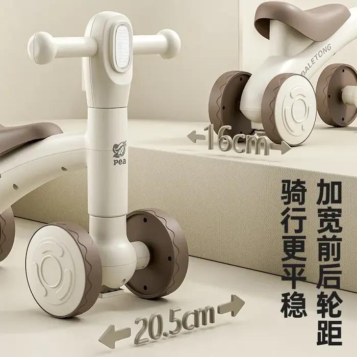 Vélo d'équilibre pour enfants de 1 à 3 ans, vélo à roulettes 2-en-1 pour bébé, apprentissage de la marche, vélo à quatre roues pour bébé