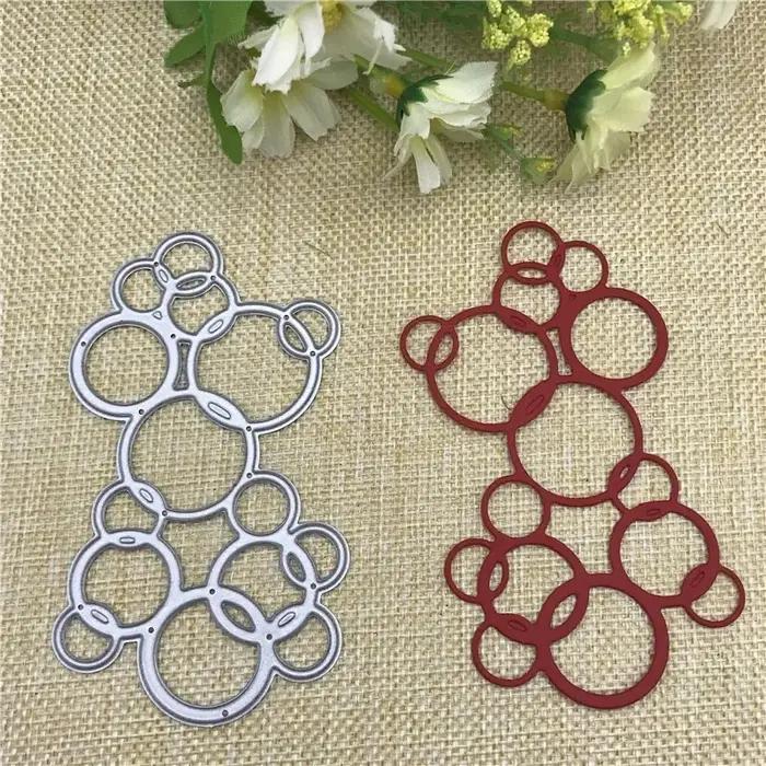 Cadre à bulles matrices de découpe en métal, galets, scrapbooking, album photo, carte, papier, gaufr