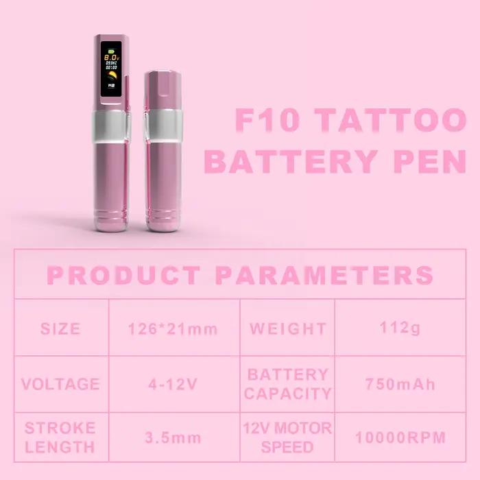 Machines à tatouer professionnelles avec batterie, pistolets à tatouer F6, moteur sans balais, sans