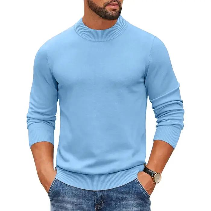Jeu d'animaux hommes faux col roulé chemisier froid tricots pull pull décontracté robe mince pull ch