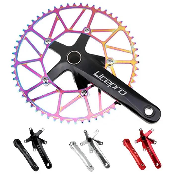 Pignon manivelle intégré creux Litepro pour vélo pliant arbre central dent positive négative plateau simple