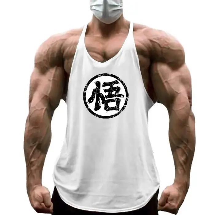 Débardeur homme coton respirant sans manches Fitness musculation Y-back été mode sport