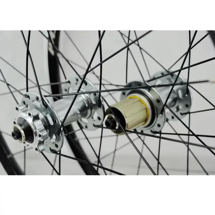 Paire de roues de vélo pliant, frein à disque, frein à jante en V, 24H, valve AV, moyeux à roulement