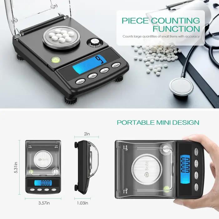 0.001g Balance numérique de précision 20g alimenté par USB Balance électronique LCD Mini Balance de