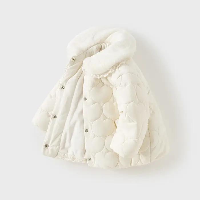 Dave Bella enfants filles bébé mignon vêtements d'extérieur hiver mode décontracté doux enfants mant