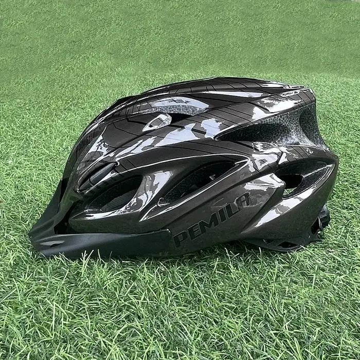 Casque de vélo de montagne ultraléger à rayures avec pare-soleil, casque de vélo VTT DH, sports de p