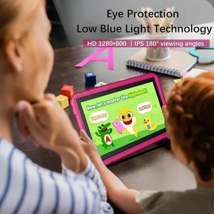 Offres spéciales 10.1 "Android 13 tablette pour enfants type-c cadeau coque en silicone 4GB RAM 64GB
