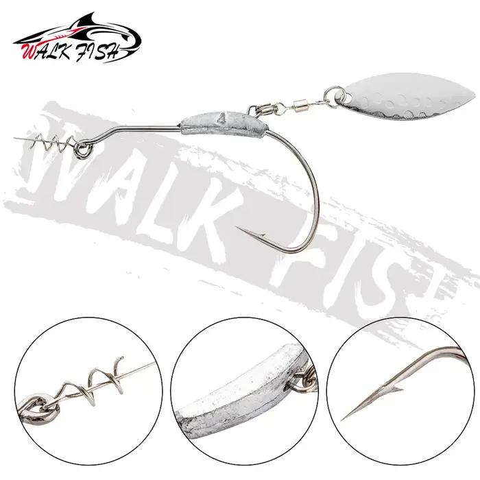 WALK FISH 3 pièces 2g 3g 4g 5g 7g 9g crochet de manivelle cuillère en métal paillettes ajouter du po