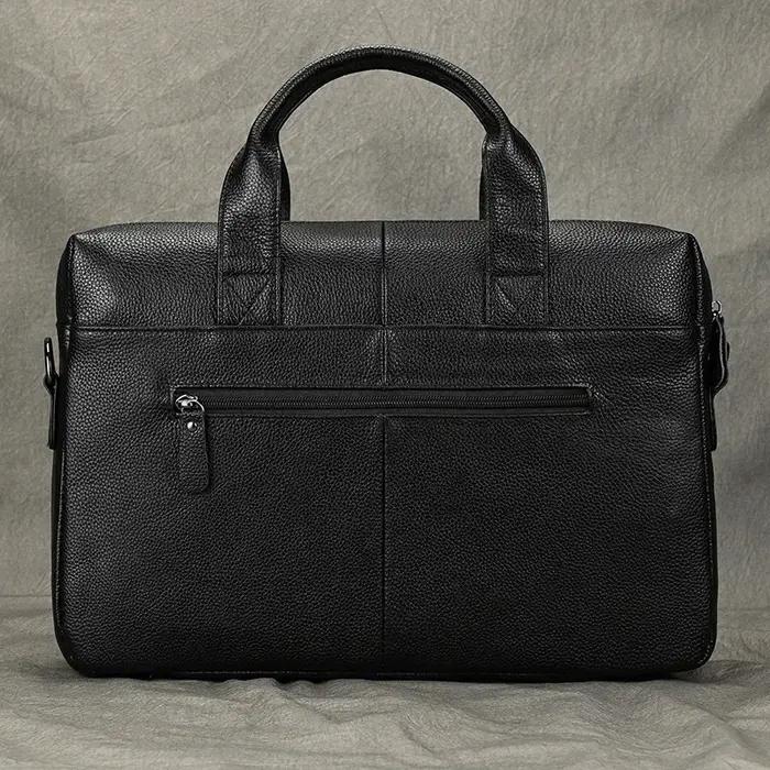 Luufan-Sac à main en cuir véritable pour homme, sac à bandoulière, sac à main pour ordinateur portab