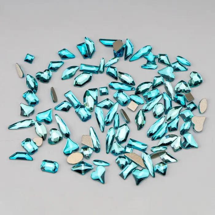 VDD 100/500 pièces nouvelle couleur forme mixte verre cristal Strass Flatback Strass paillettes bril