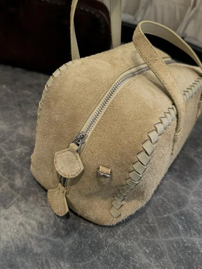 Sac fourre-tout en cuir véritable pour femmes, sac à main en daim pour les déplacements, le Shopping