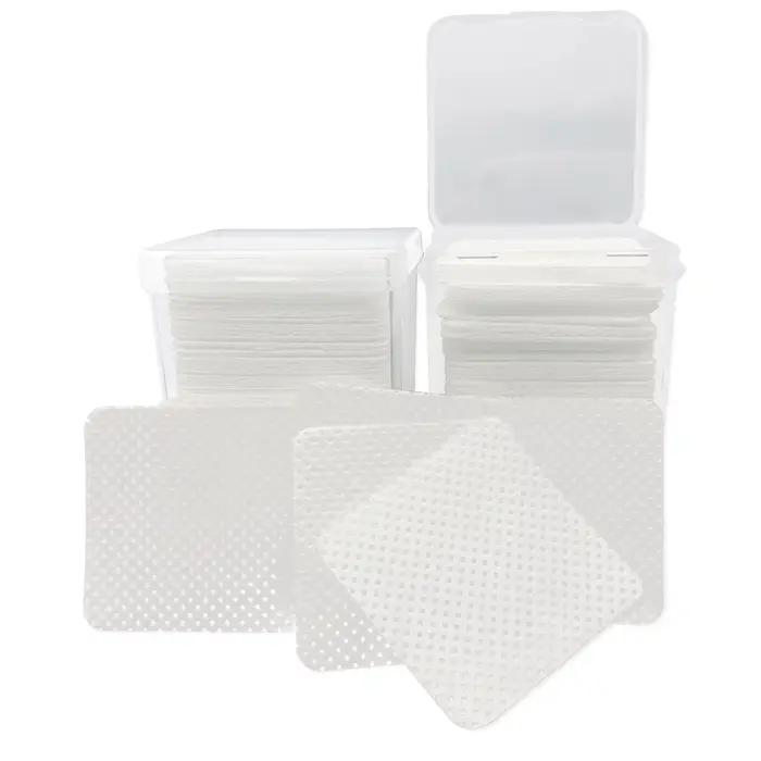 200 pièces/boîte dissolvant jetable tampon de coton lingettes vernis à ongles cils colle nettoyant n
