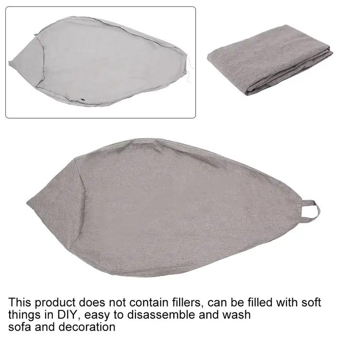 Juste de canapé paresseux sans remplissage, siège de chaise longue en lin, pouf, canapé bouffant, ta