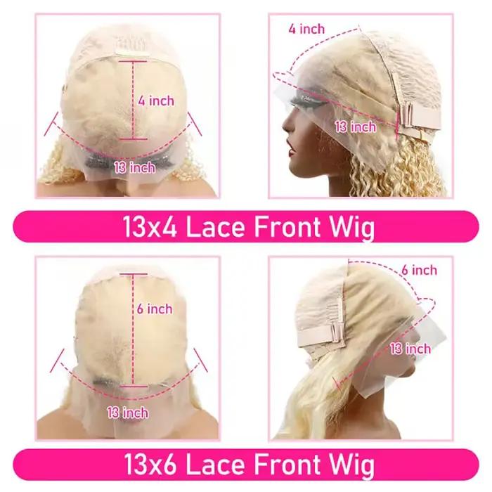 Perruque Lace Front Wig Body Wave Brésilienne Naturelle, Cheveux Humains, Blond 613, 13x4, 13x6, Tra