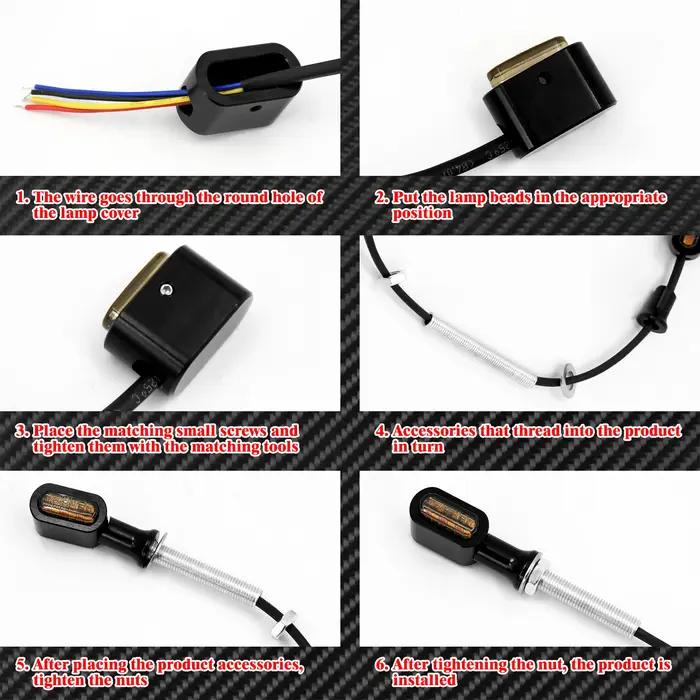 Mini clignotant de frein arrière pour motos, indicateur lumineux de course pour Harley sposter XL883