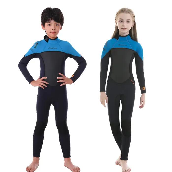 Combinaison de plongée en néoprène pour enfants, 2.5MM, maillot de bain complet thermique pour jeune