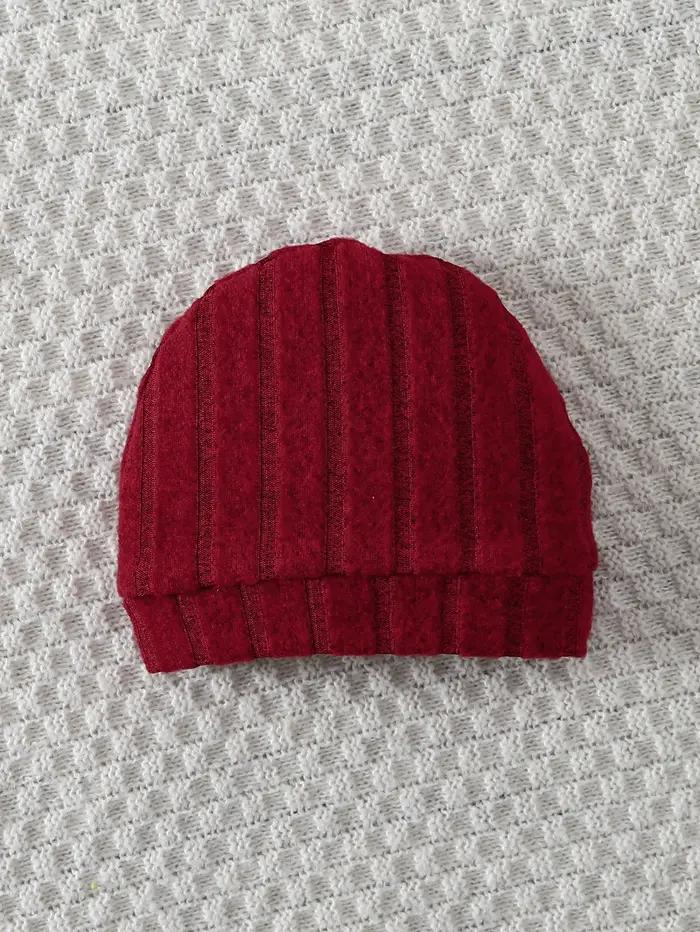 【Bébé garçon】 Combinaison rouge d'automne et d'hiver avec boutons à simple boutonnage sur le devant