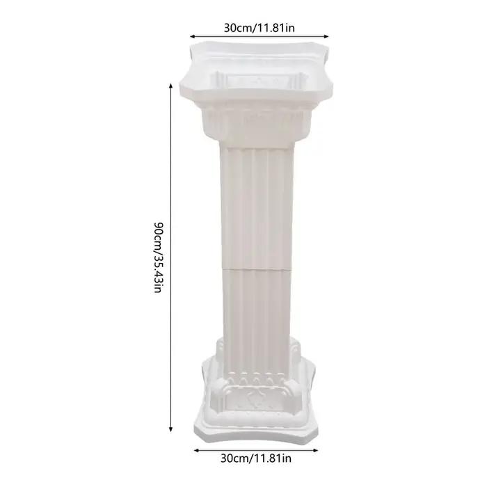 Colonne de support de fleurs de fête de pilier romain de mariage, décor de fond en plastique, décora