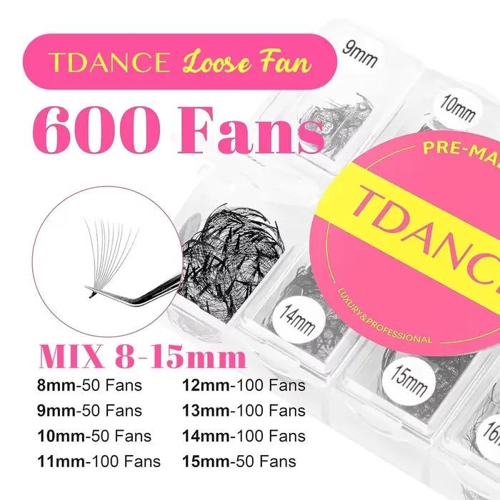 TDANCE 600 ventilateurs en vrac longueur mixte mince Base moyenne tige pointue préfabriquée Volume r