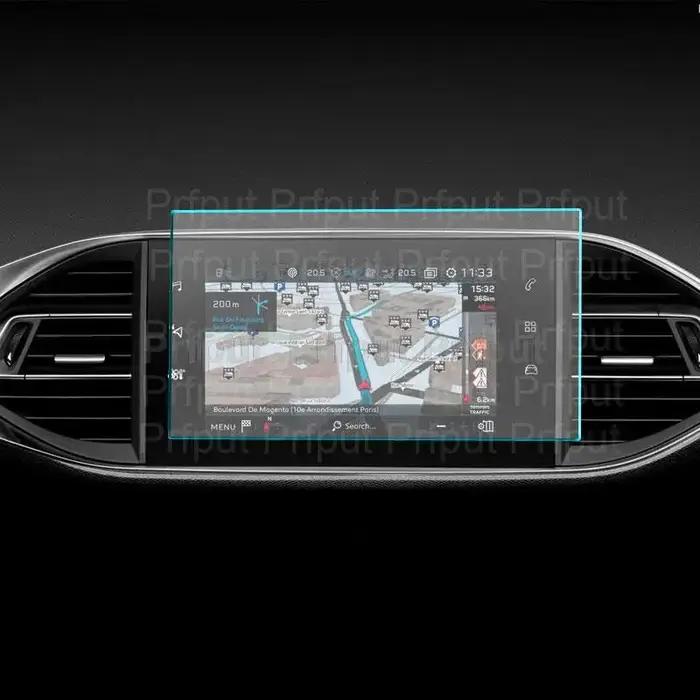 Film en verre trempé de 9.7 pouces pour Peugeot 308 408 508 208, protection d'écran pour autoradio,