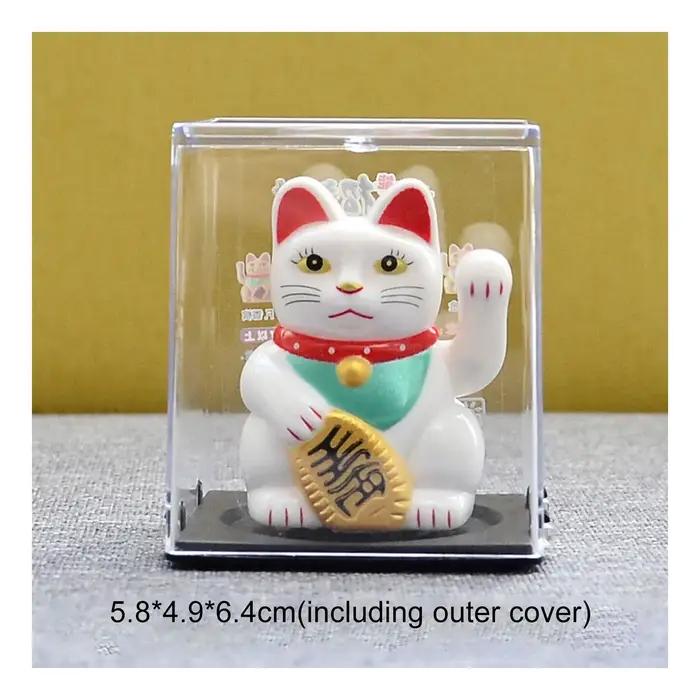 Maneki Neko – chat porte-bonheur à énergie solaire, chat porte-bonheur chinois, agitant la main, déc