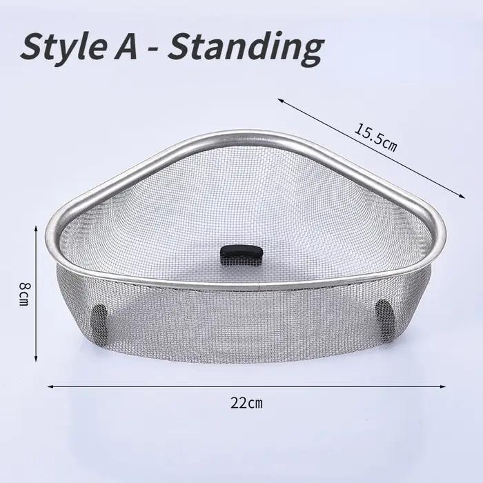 Panier de vidange d'évier de cuisine en acier inoxydable, Triangle pour aliments et légumes, filtre