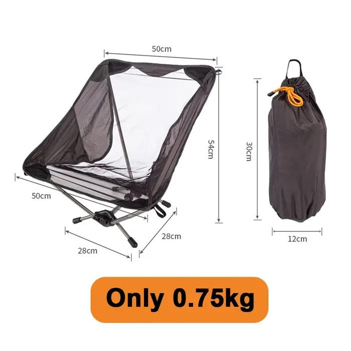 Chaise Pliante Ultra Légère pour Canoë, Camping, Randonnée - Pliable et Transportable