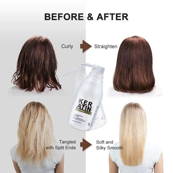 PURC 300ML traitement professionnel des cheveux à la kératine lissage réparation frisottis cheveux b
