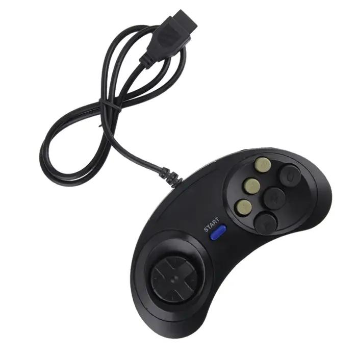 Manette de jeu filaire universelle pour SEGA MD2, contrôleur classique, 6 boutons, télécommande, PC