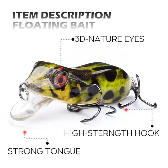 Agoie 63mm/10g leurres de pêche grenouille bionique Topwater poisson dur Wobbler pêche artificielle