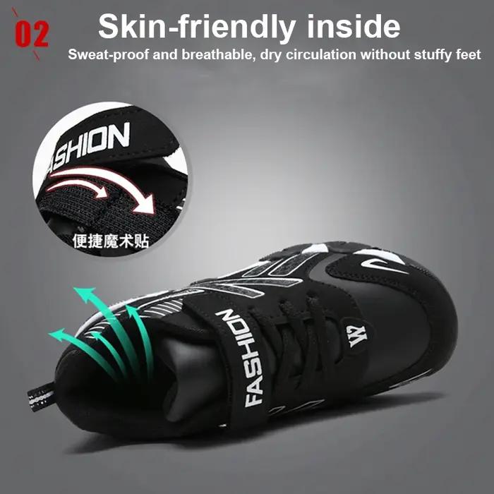 Chaussures de course confortables en cuir pour enfants, baskets légères, chaussures de tennis pour g