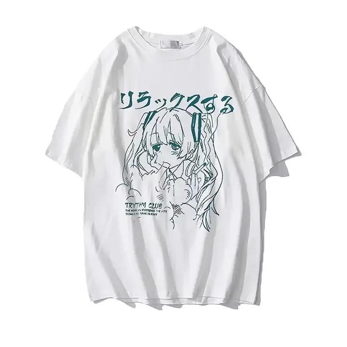T-shirt surdimensionné pour femmes, vêtements pour femmes, Y2k, japonais, Harajuku, graphique Kawaii