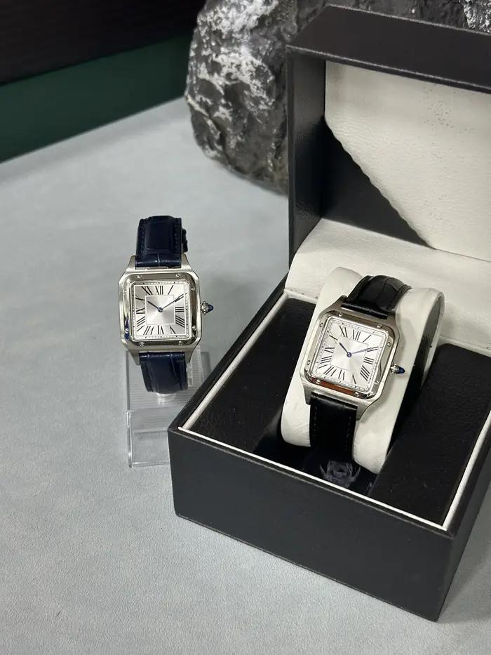 Montre à Quartz de luxe pour hommes, cadran carré à chiffres romains, tendance, décontractée, bracel