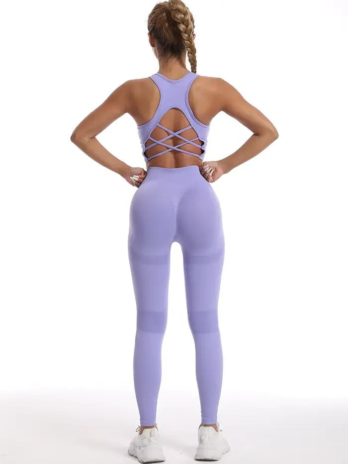 Survêtement pour femmes ensemble de yoga fitness vêtements de sport soutien-gorge leggings taille haute confort performance activités physiques