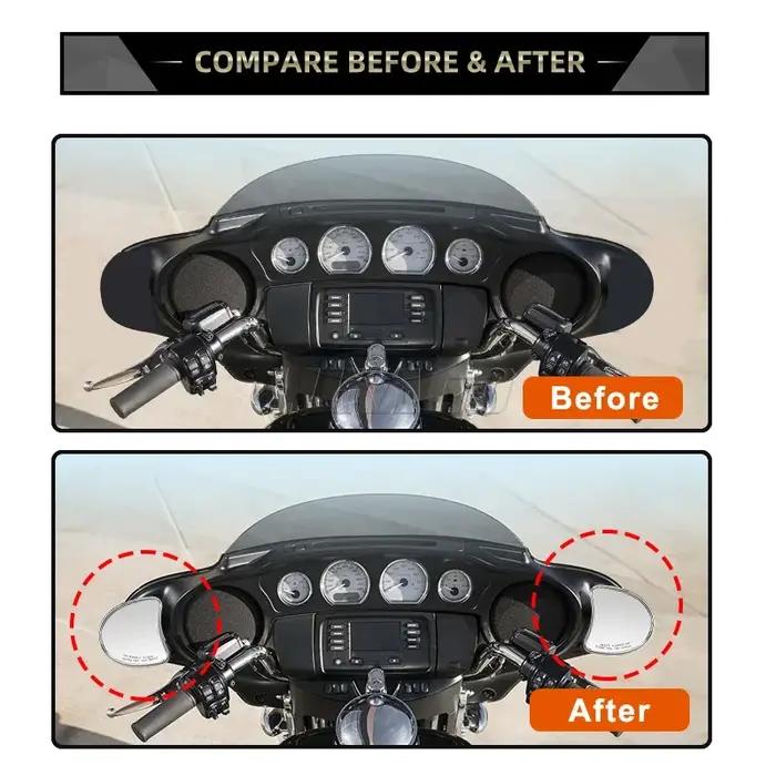 Rétroviseur pour Harley Electra Glide Ultra Limited Tri Glide 14-22, montage de carénage Batwing, ré