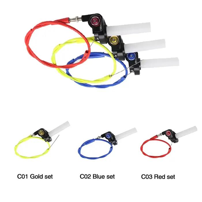 ZSDTRP 22mm poignées de moto régler la pince d'accélérateur torsadée avec câble d'accélérateur pour