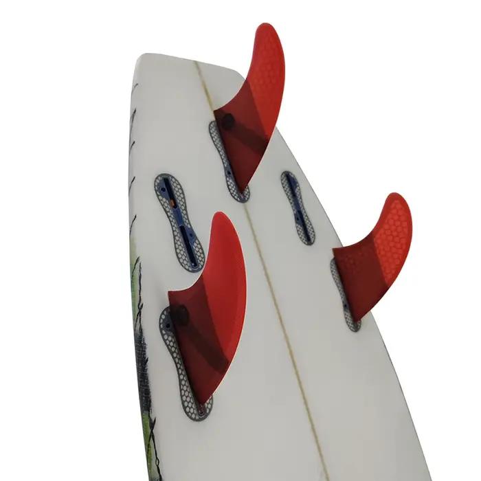 Ailerons de planche de surf M Tri Fins UPSURF FCS 2, taille G5, lot de 3, en fibre de verre nid d'ab
