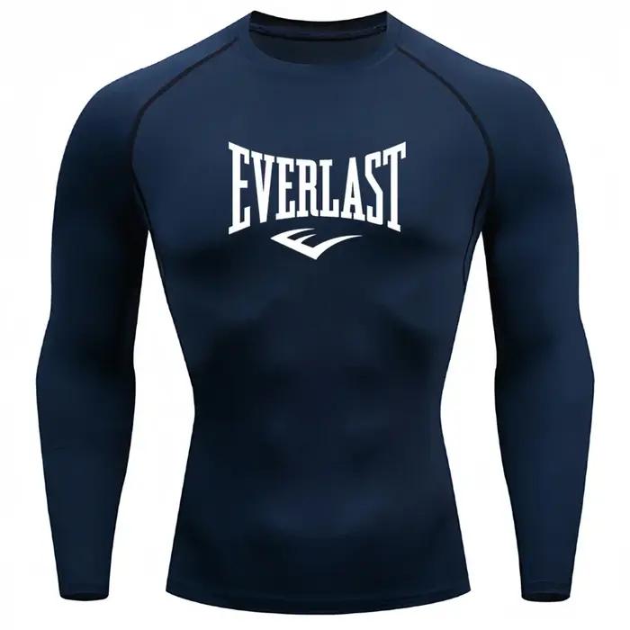 Chemises de Compression pour hommes, manches longues, couche de Base, t-shirts d'entraînement à séch