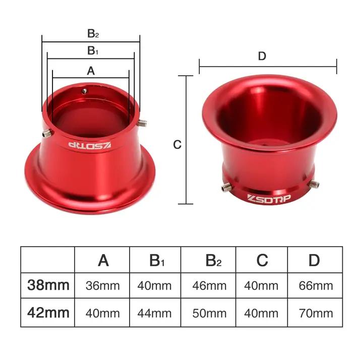 ZS Racing 38mm 42mm PHBH PHBL carburateur filtre à Air à haut débit klaxon de pile de vitesse pour m
