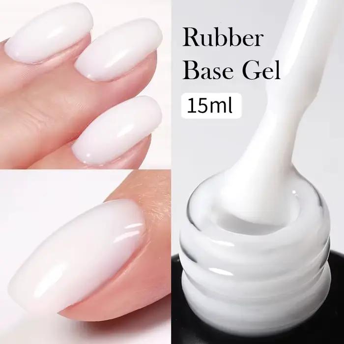 BORN PRETTY Gel de Base en caoutchouc gelée laiteuse pour vernis à ongles Gel 15ml russe auto-nivelant couleur nue tremp